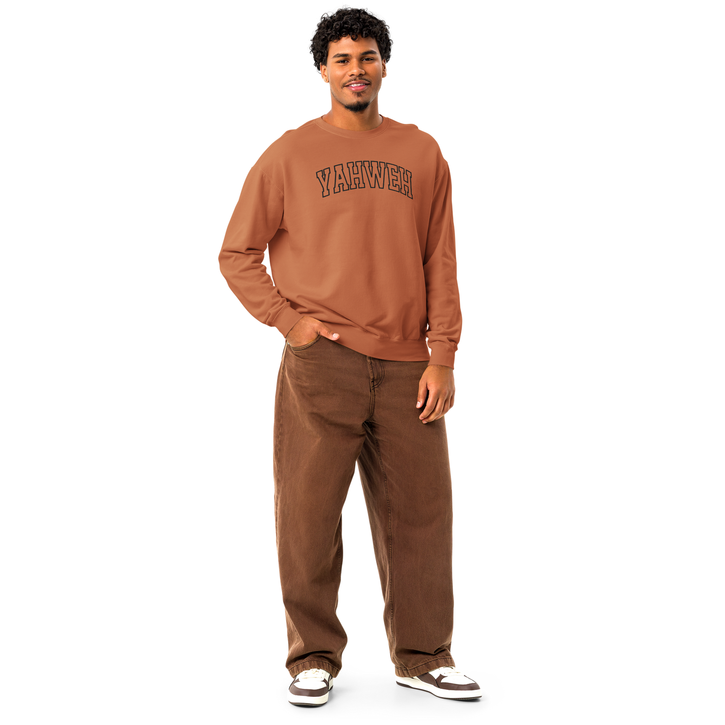 Embroidered Yahweh Comfort Colors Sweatshirt