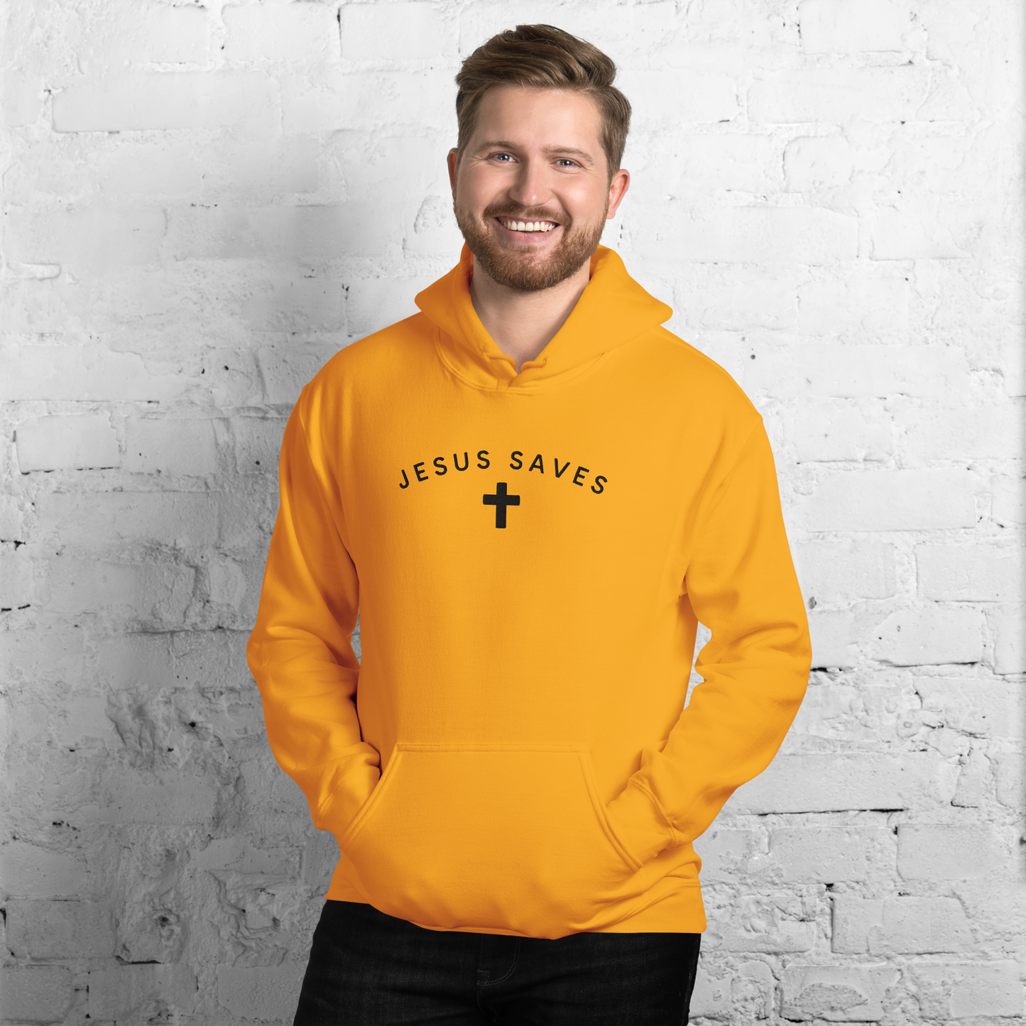 Embroidered Jesus Saves Hoodie