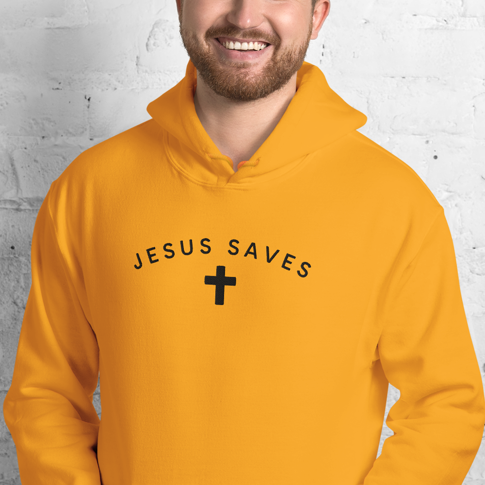 Embroidered Jesus Saves Hoodie