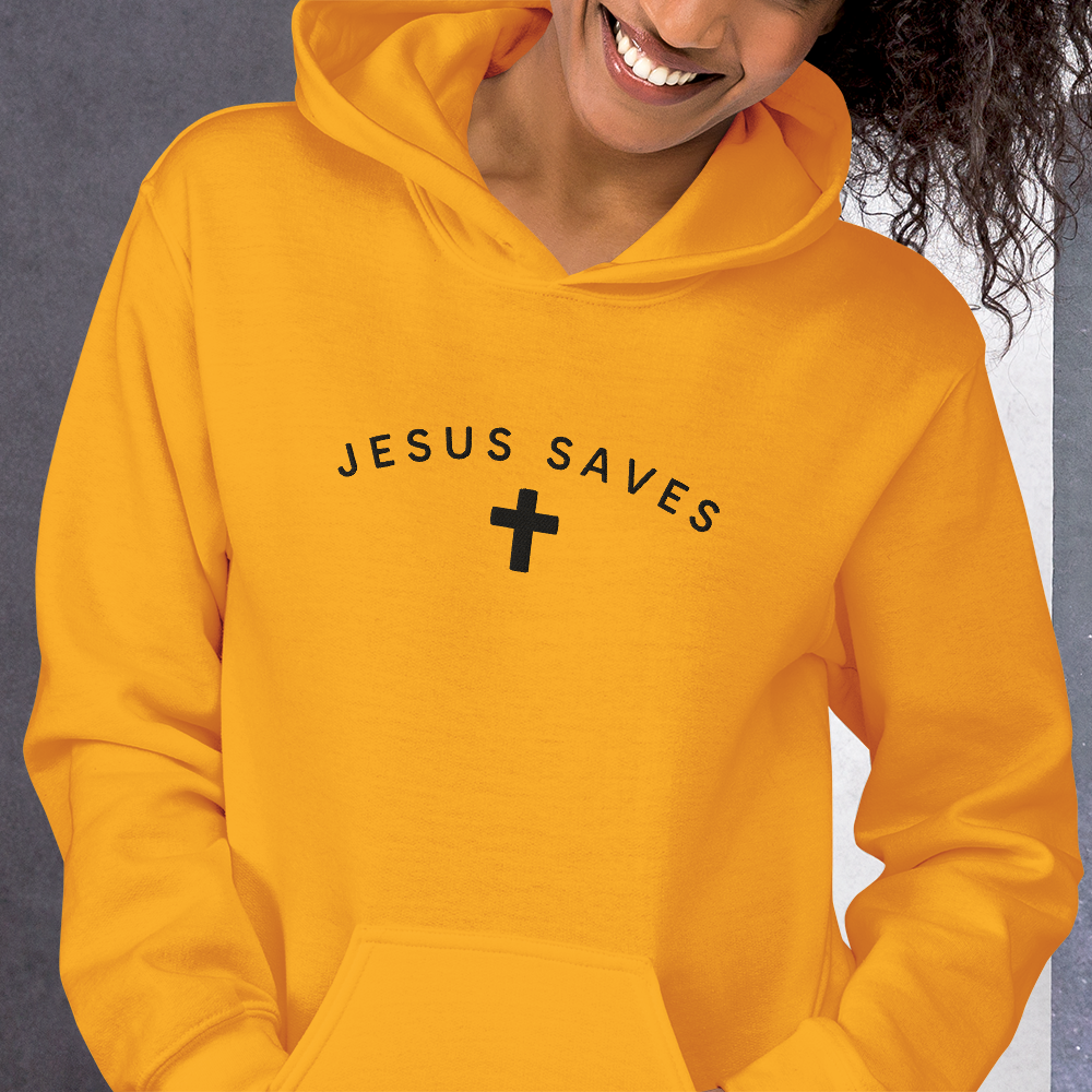 Embroidered Jesus Saves Hoodie