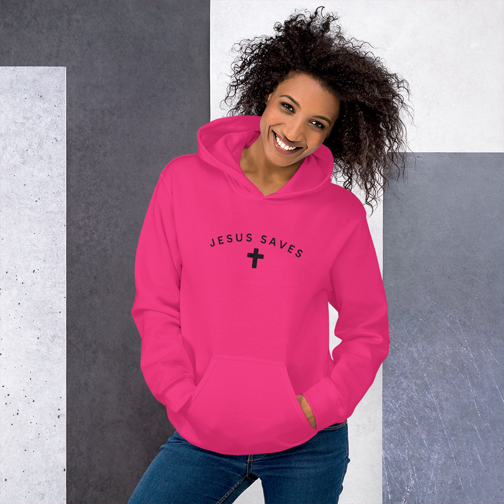Embroidered Jesus Saves Hoodie