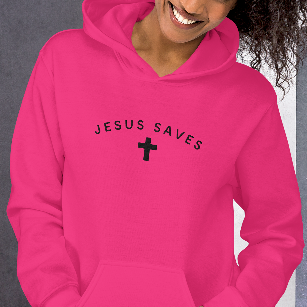 Embroidered Jesus Saves Hoodie