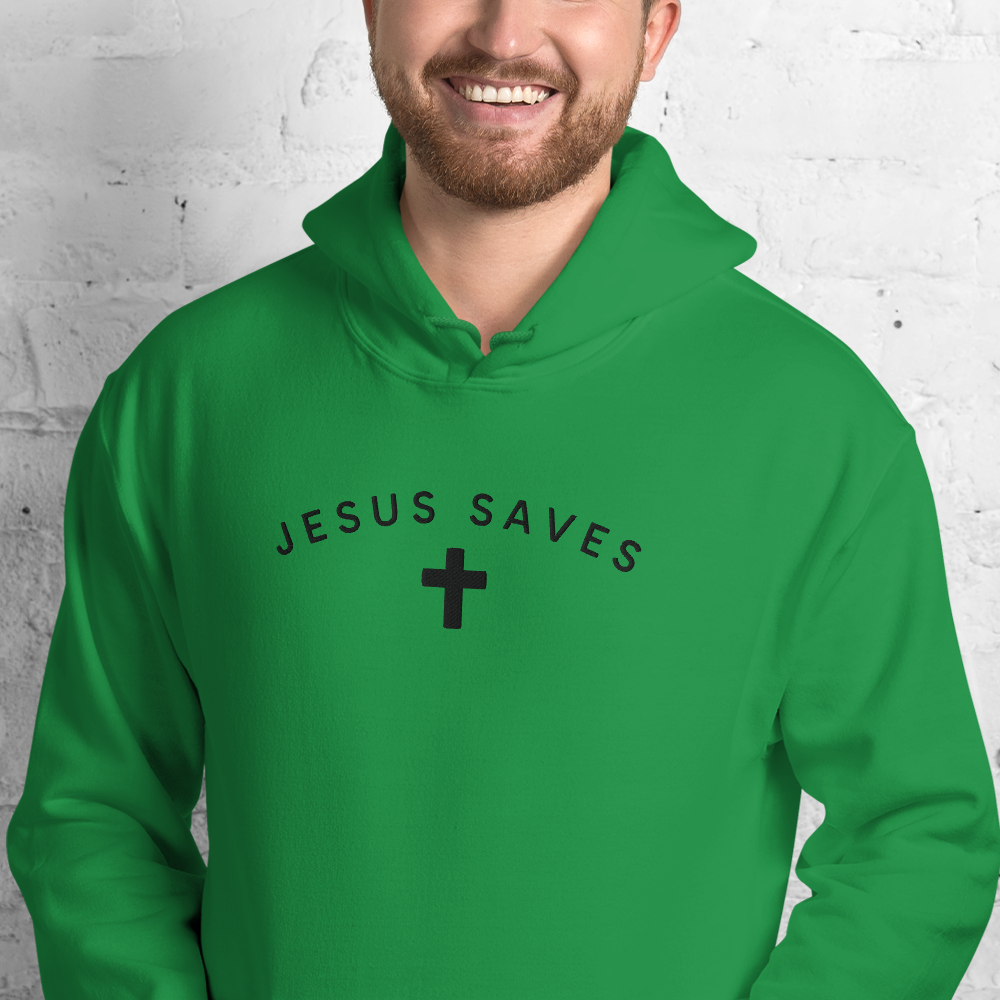 Embroidered Jesus Saves Hoodie