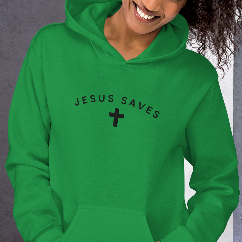 Embroidered Jesus Saves Hoodie