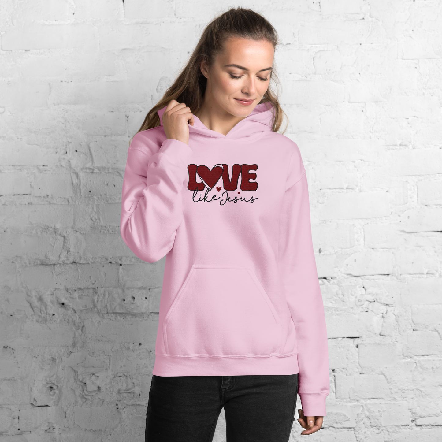 Love Like Jesus Embroidered Hoodie