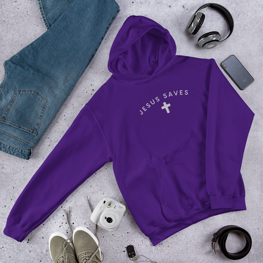 Embroidered Jesus Saves Hoodie