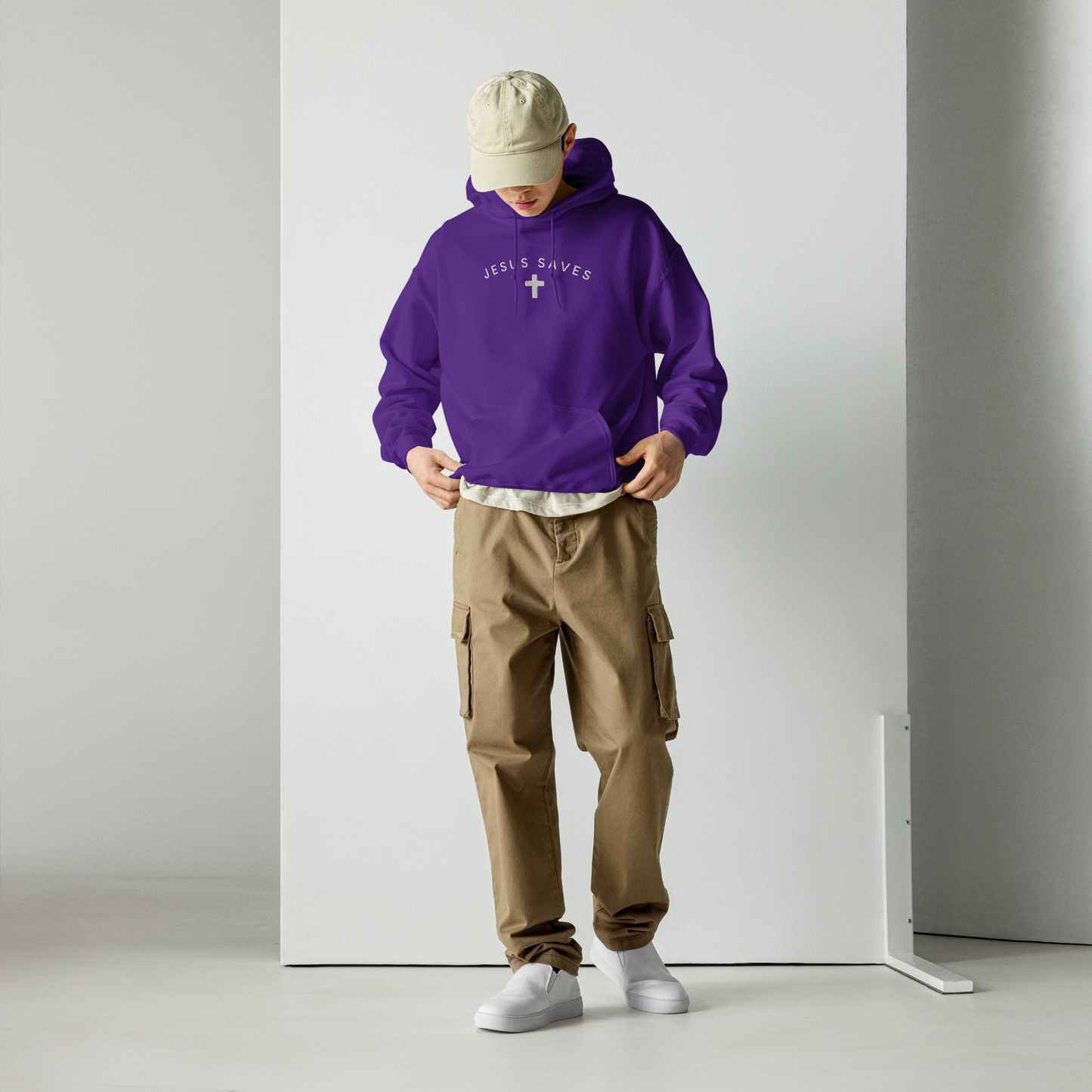 Embroidered Jesus Saves Hoodie