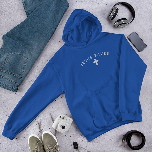 Embroidered Jesus Saves Hoodie