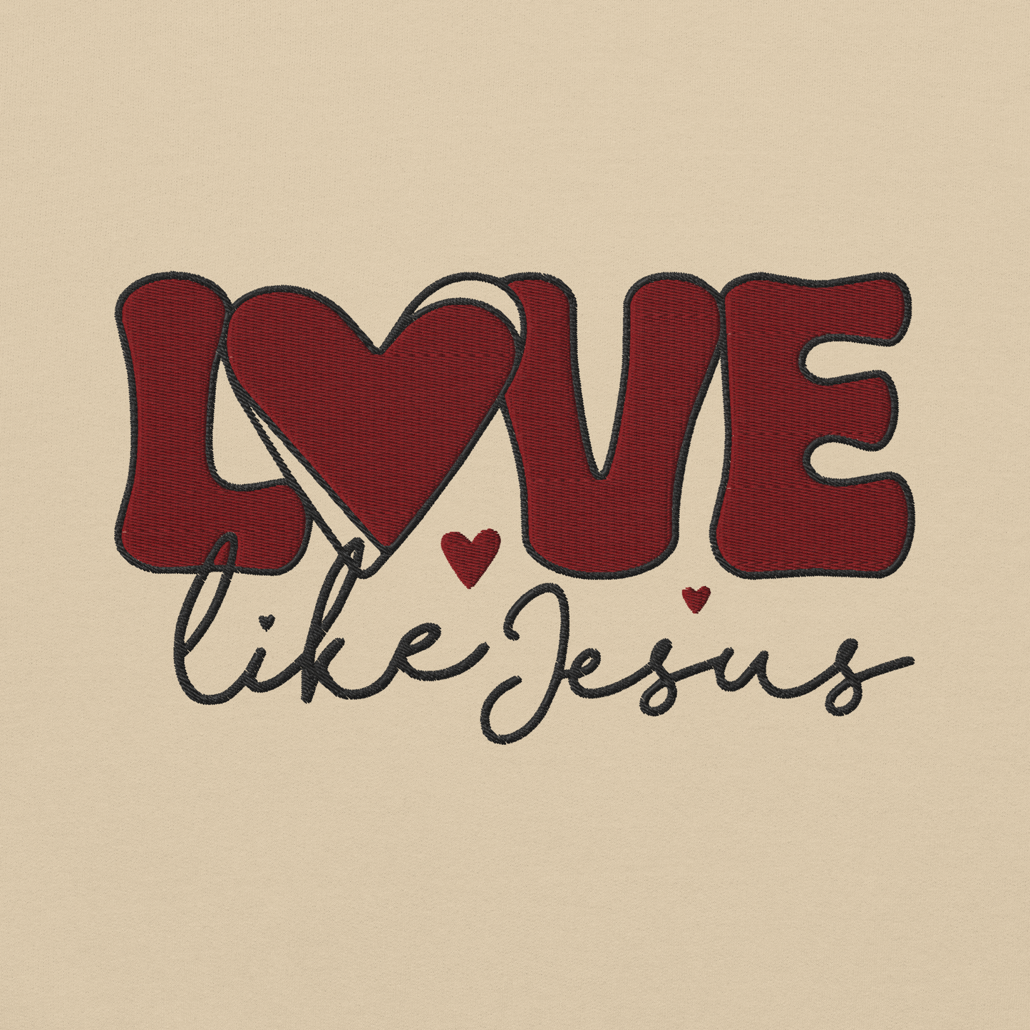 Love Like Jesus Embroidered Hoodie