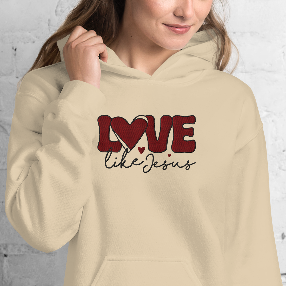 Love Like Jesus Embroidered Hoodie
