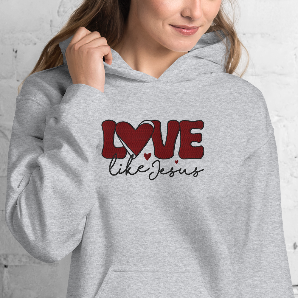Love Like Jesus Embroidered Hoodie