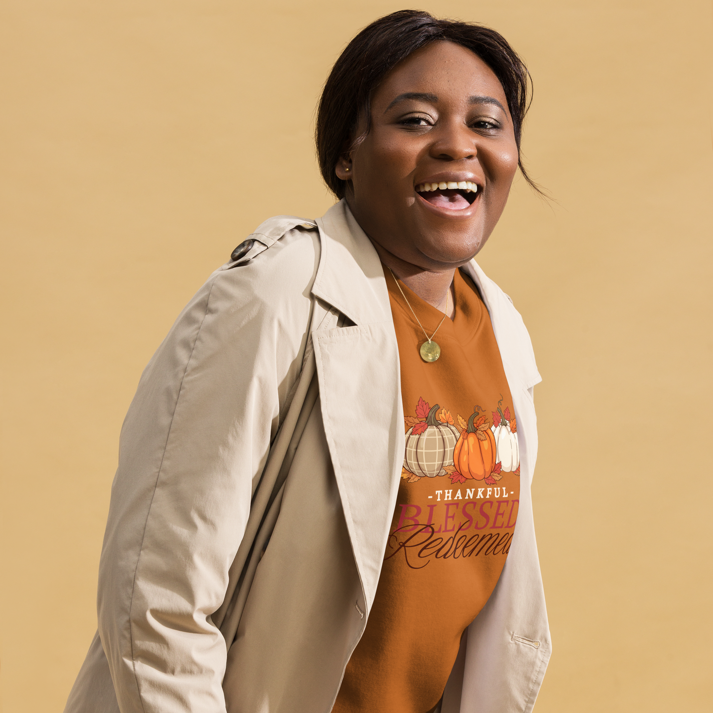 Thankful Blessed Redeemed Fall-Themed Sweatshirt