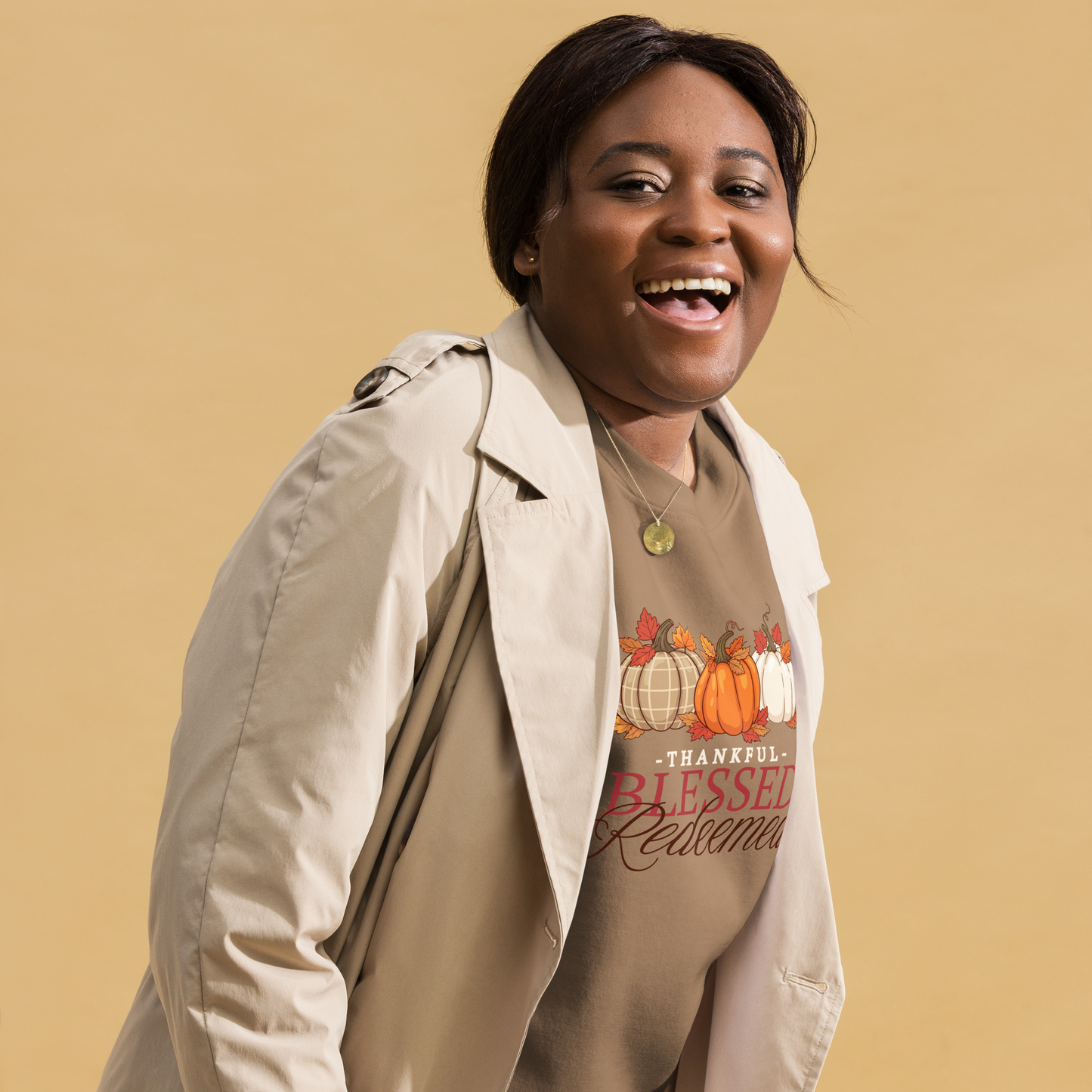 Thankful Blessed Redeemed Fall-Themed Sweatshirt